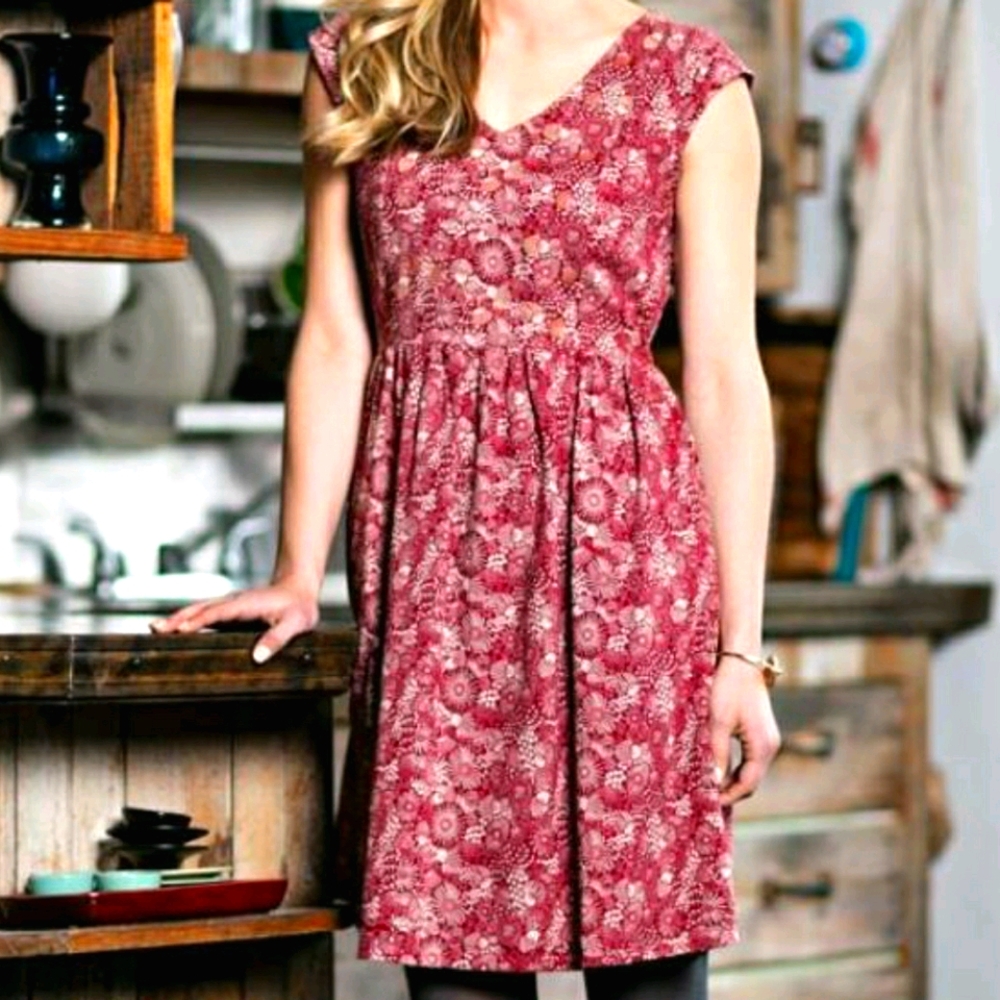 AURORA V-NECK DRESS MAUVE